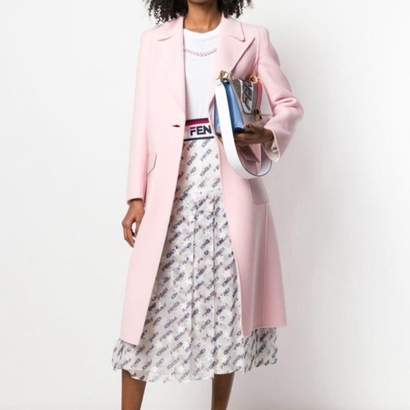 Fendi Dresses & Skirts - FENDI Mania Peated Midi Skirt Red Blue White Silk Blend Size XXS Designer Luxury